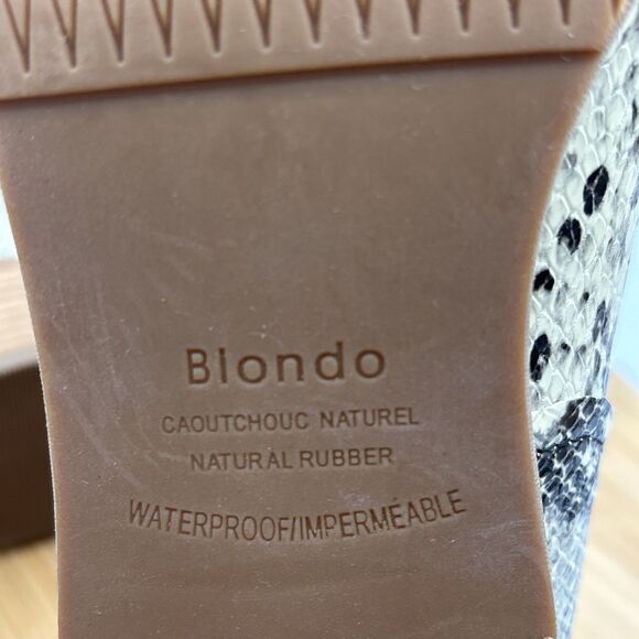 Blondo Esmee Waterproof Snake Print Ankle Bootie Block Heel Zip Women's 8M - Picture 11 of 11